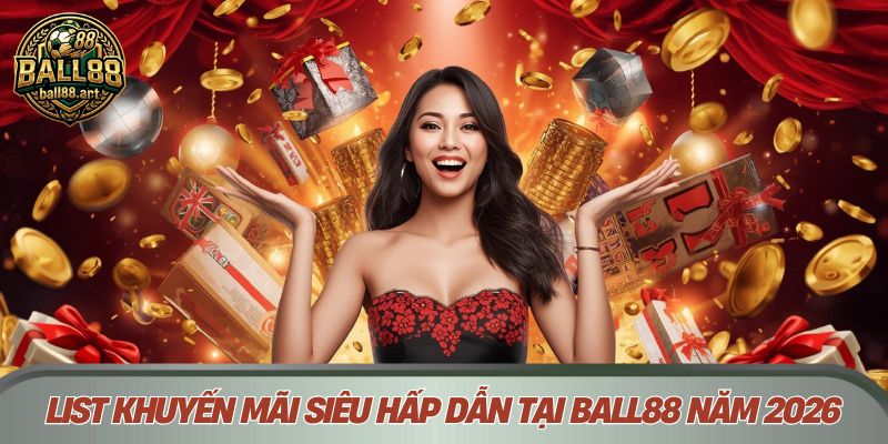 List khuyến mãi siêu hấp dẫn tại Ball88 năm 2026