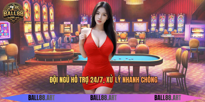 Đội ngũ hỗ trợ 24/7, xử lý nhanh chóng