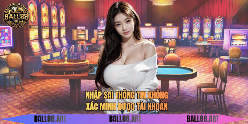 Nhập sai thông tin không xác minh được tài khoản